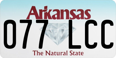 AR license plate 077LCC