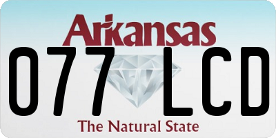 AR license plate 077LCD