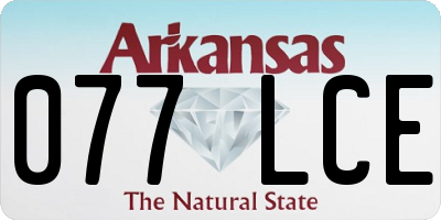 AR license plate 077LCE