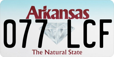 AR license plate 077LCF