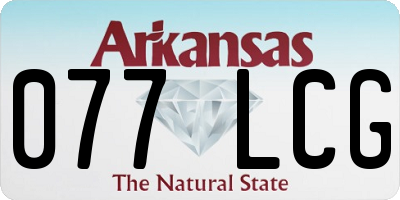 AR license plate 077LCG