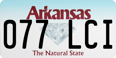 AR license plate 077LCI
