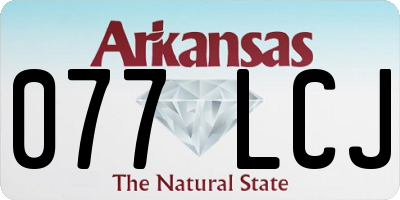 AR license plate 077LCJ