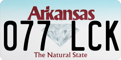 AR license plate 077LCK