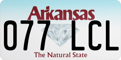 AR license plate 077LCL