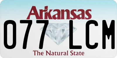 AR license plate 077LCM