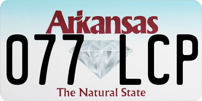 AR license plate 077LCP