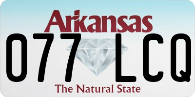 AR license plate 077LCQ