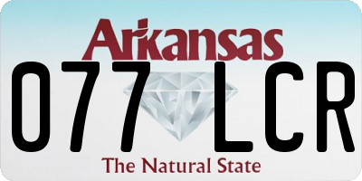 AR license plate 077LCR