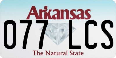 AR license plate 077LCS
