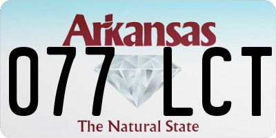 AR license plate 077LCT