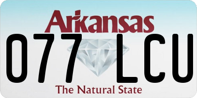 AR license plate 077LCU