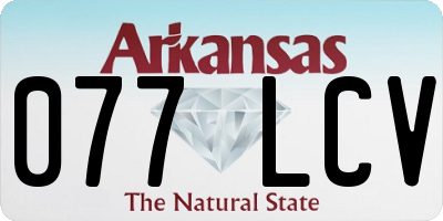 AR license plate 077LCV