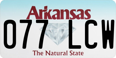 AR license plate 077LCW