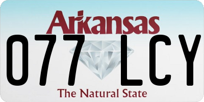 AR license plate 077LCY