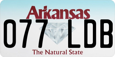 AR license plate 077LDB