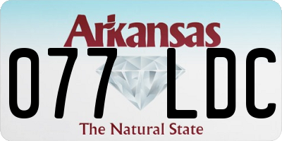 AR license plate 077LDC