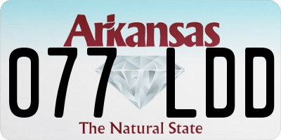 AR license plate 077LDD