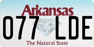 AR license plate 077LDE