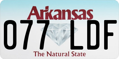 AR license plate 077LDF