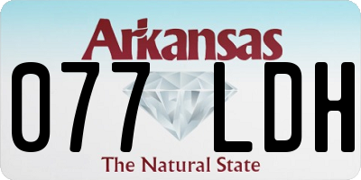 AR license plate 077LDH