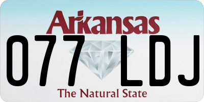 AR license plate 077LDJ