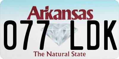 AR license plate 077LDK