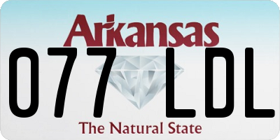 AR license plate 077LDL
