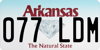 AR license plate 077LDM