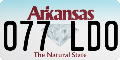 AR license plate 077LDO