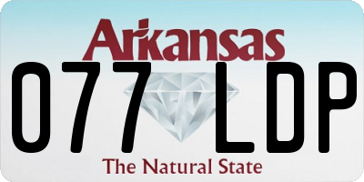 AR license plate 077LDP