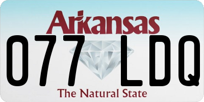 AR license plate 077LDQ