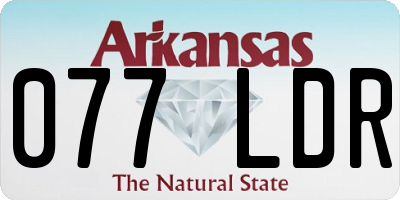 AR license plate 077LDR