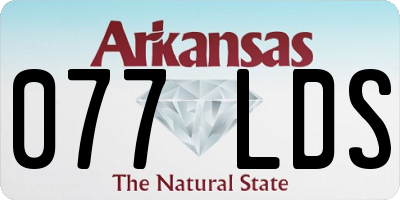 AR license plate 077LDS