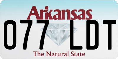 AR license plate 077LDT