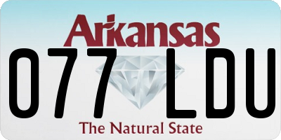 AR license plate 077LDU