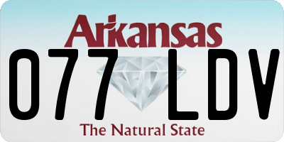 AR license plate 077LDV