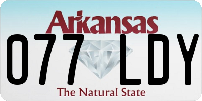 AR license plate 077LDY
