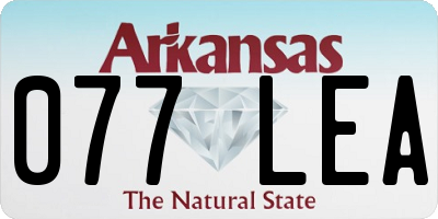 AR license plate 077LEA