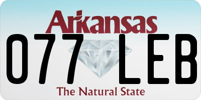 AR license plate 077LEB