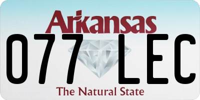 AR license plate 077LEC