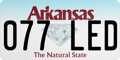 AR license plate 077LED