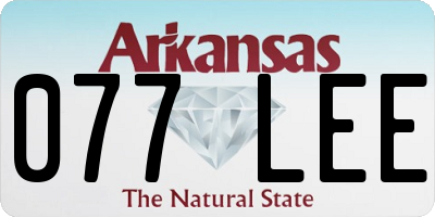 AR license plate 077LEE