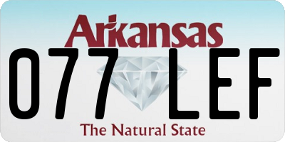 AR license plate 077LEF