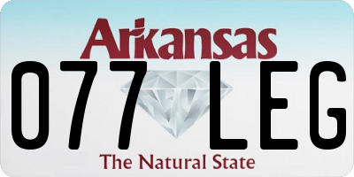 AR license plate 077LEG