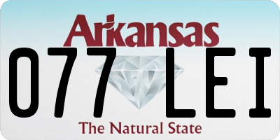 AR license plate 077LEI