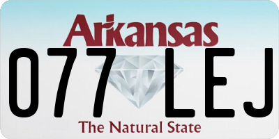AR license plate 077LEJ
