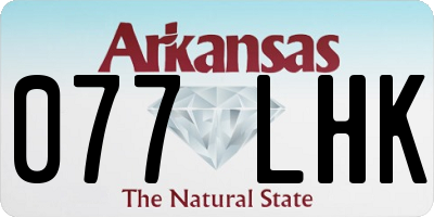 AR license plate 077LHK