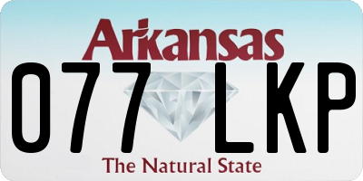 AR license plate 077LKP