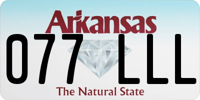 AR license plate 077LLL